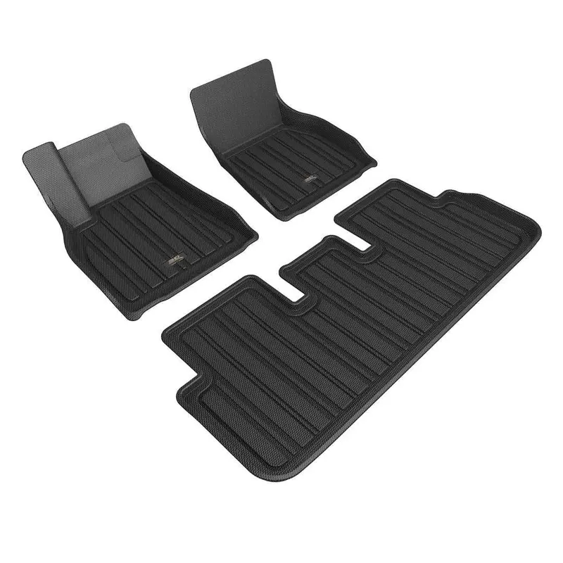 3D Mats Elitect Black Floor Liners – Custom Fit For Tesla Model S (2021–2024) 1