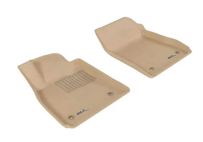 3D Maxpider Kagu Tan Floor Mat Set – 2-Piece Front Interior Protection 1