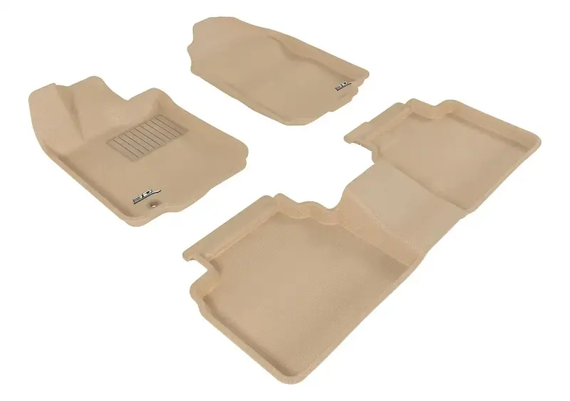 3D Maxpider Kagu Tan Floor Mat Set – 3-Piece Custom Fit (Front ×2, Rear ×1) 1