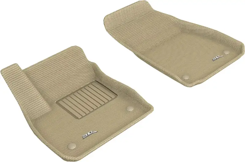 3D Maxpider Kagu Tan Floor Mat Set – Premium All-Weather Protection For Front Seats 1