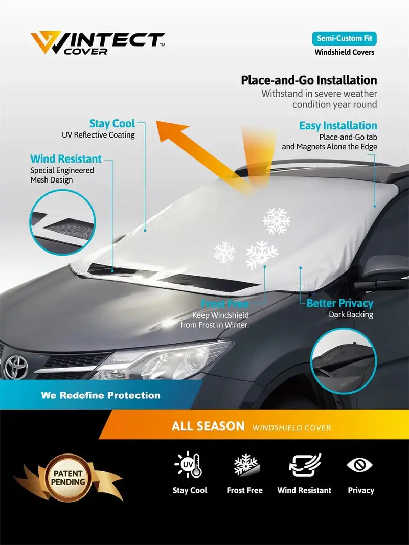 3D Maxpider Wintect G-Series Windshield Cover – 69" X 51" (Size G) 1