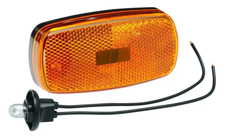 Amber Side Marker Lights With Black Housing 1