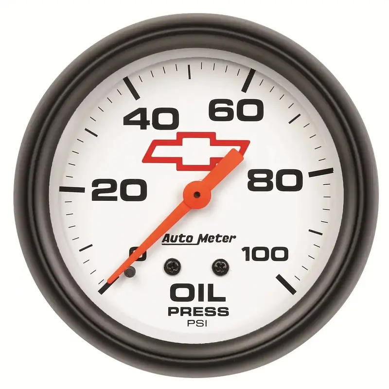 Autometer 5821-00406 Mechanical Oil Pressure Gauge With Perimeter Incandescent Lighting 1