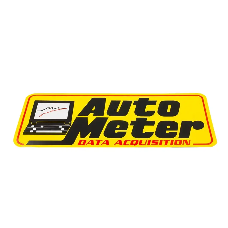 Autometer Large 16-Liter Data Acquisition Decal In Yellow 1