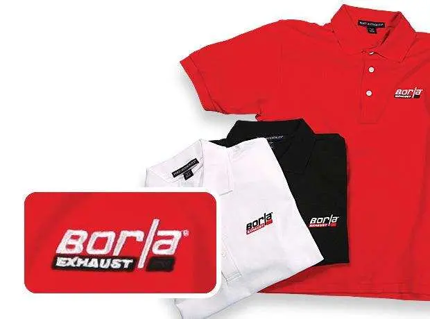 Borla 21057 Men’S Performance Polo Shirt – White, Xl, Breathable Fabric 1