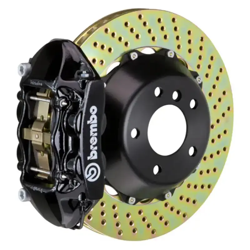 Brembo Gt Rear Brake Kit – 4-Piston Cast Calipers With Drilled 380X28Mm Two-Piece Rotors For Porsche 996 Carrera 4S (2001–2004) 1