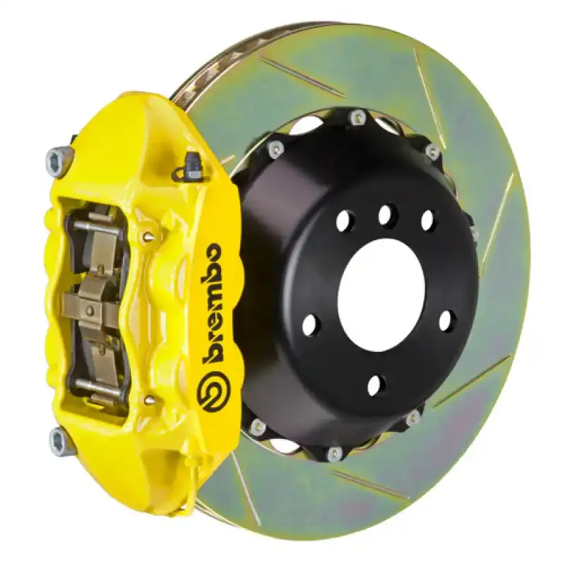 Brembo Rear Gt Big Brake Kit For 1997–2004 C5 Corvette – 4-Piston Calipers, 345X28Mm Two-Piece Slotted Rotors, Yellow Finish 1