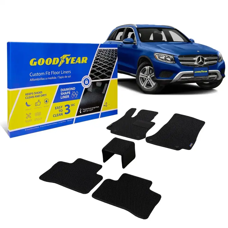 Goodyear Gy004228 Custom-Fit Floor Liners – Diamondtread™ Texture, All-Weather Protection 1