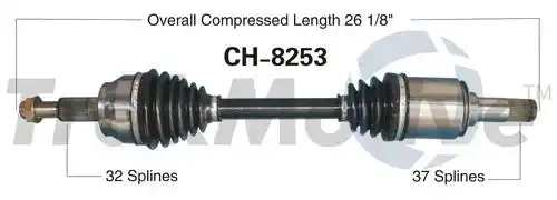 Trakmotive Ch-8253 Premium Cv Axle Assembly – Direct Replacement For Front-Wheel Drive Vehicles 1